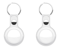 KeyBudz AirTag Keyring skórzane etui do AirTag white 2 sztuki IEOKBAT2WH - 1172151 - zdjęcie 1